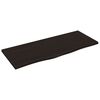 vidaXL &Eacute;tag&egrave;re murale marron fonc&eacute; 100x40x2cm bois ch&ecirc;ne massif trait&eacute;