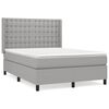 vidaXL Sommier &agrave; lattes de lit avec matelas Gris clair 140x200cm Tissu