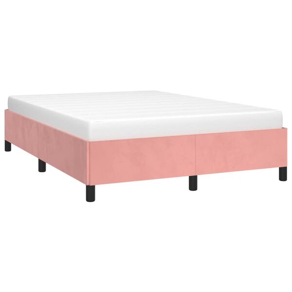 vidaXL Cadre de lit sans matelas rose 140x190 cm velours