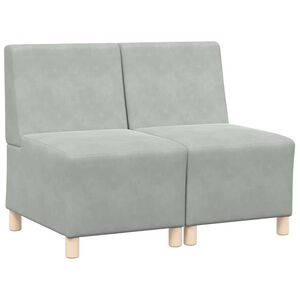 vidaXL Unit&eacute; de Sofa Modulaire Sans Accoudoirs 2 pcs Gris clair