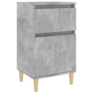 vidaXL Table de chevet gris b&eacute;ton 40x35x70 cm