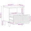 vidaXL Table de chevet marron 40x33x46 cm bois de manguier solide
