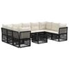 vidaXL Ensemble de canap&eacute; de jardin 10 pcs Noir polyrotin
