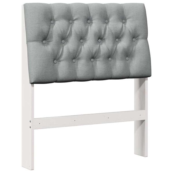 vidaXL Tête de lit capitonnée Gris clair 80 cm Pin massif