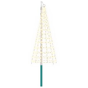 vidaXL Guirlande lumineuse de sapin de No&euml;l avec piquet et m&acirc;t 180 cm