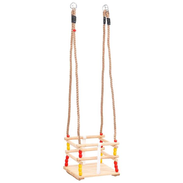 vidaXL Balançoire pour bébé avec ceinture de sécurité Pin solide