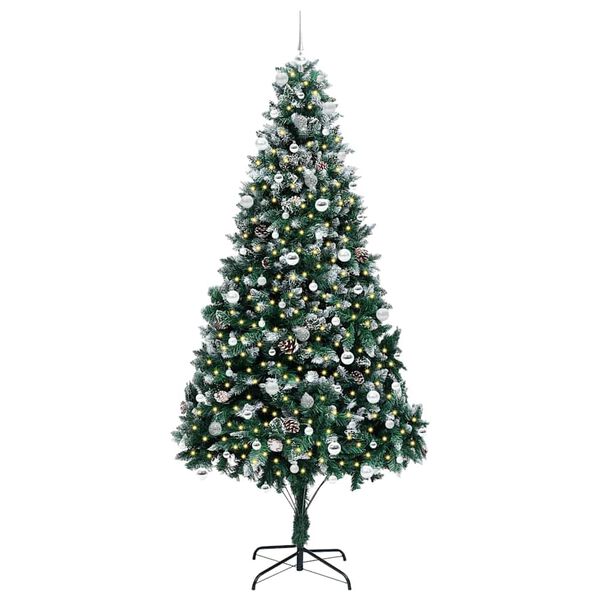 vidaXL Sapin de No&euml;l artificiel Vert 240 cm PVC, Acier et Plastique