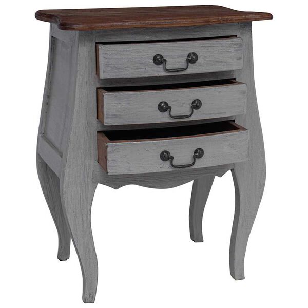 vidaXL Table de chevet bois d'acajou massif 48x35x64 cm