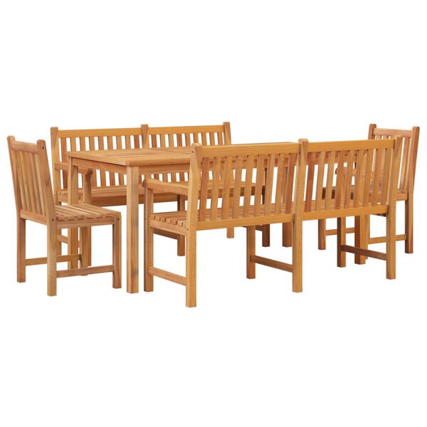 vidaXL Ensemble à manger de jardin 5pcs Bois de teck massif