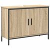 vidaXL Ensemble de mobilier de salle de bain avec &eacute;tag&egrave;re 3 pcs Marron
