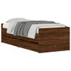 vidaXL Cadre de lit sans matelas chêne marron 75x190 cm