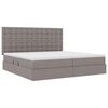vidaXL Lit avec rangement et matelas Taupe 200 x 200 cm Polyester
