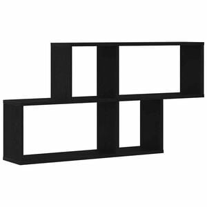 vidaXL &Eacute;tag&egrave;re Murale Ch&ecirc;ne noir 76 x 15 x 53 cm Bois d'ing&eacute;nierie