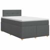vidaXL Lit boxspring avec matelas Gris fonc&eacute; 120 x 190 cm Tissu