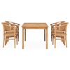 vidaXL Ensemble &agrave; manger de jardin 5 pcs bois de teck solide