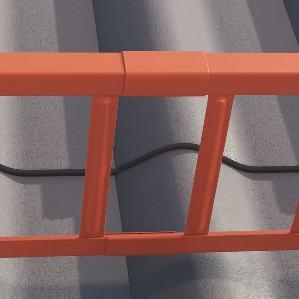 vidaXL Protection de neige pour toit Rouge 300 x 2,5 x 20 cm Acier