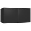 vidaXL Ensemble de meubles TV 6 pcs Noir Bois d'ing&eacute;nierie