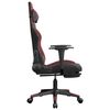 vidaXL Chaise de jeu avec repose-pied Noir/rouge bordeaux Similicuir