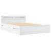 vidaXL Cadre de lit avec t&ecirc;te de lit sans matelas blanc 120x200 cm