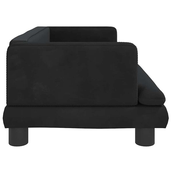 vidaXL Canap&eacute; pour enfants noir 80x45x30 cm velours