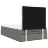vidaXL Cadre de lit ottoman avec matelas gris fonc&eacute; 120x200cm tissu