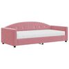 vidaXL Lit de jour avec matelas rose 90x200 cm velours
