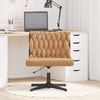 vidaXL Chaise pivotante de bureau beige boucl&eacute; comme de la laine tissu