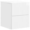 vidaXL Cabinet de chevet mural Blanc brillant 33 x 34,5 x 40 cm