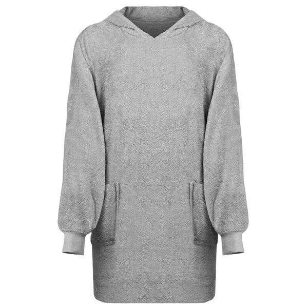 vidaXL Sweat &agrave; capuche couverture KINN Gris L Coton