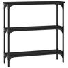 vidaXL Table console noir 75x22,5x75 cm bois d'ing&eacute;nierie