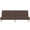 vidaXL Canap&eacute;-lit &agrave; 2 places avec tabouret Taupe Tissu