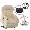 vidaXL Fauteuil inclinable Cr&egrave;me Tissu