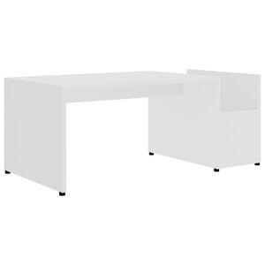 vidaXL Table basse Blanc 90x45x35 cm bois d&rsquo;ing&eacute;nierie