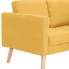 vidaXL Ensemble de canapé 2 pcs tissu jaune