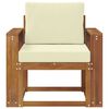 vidaXL Canap&eacute; d&rsquo;ext&eacute;rieur Bois d'acacia massif et polyester Naturel