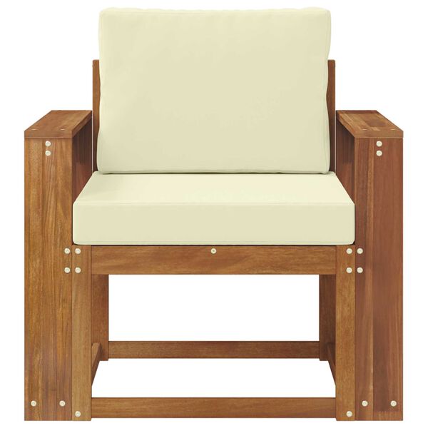 vidaXL Canap&eacute; d&rsquo;ext&eacute;rieur Bois d'acacia massif et polyester Naturel