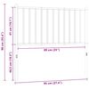 vidaXL T&ecirc;te de lit de remplacement m&eacute;tal noir 90 cm