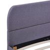 vidaXL Cadre de lit sans matelas gris clair tissu 140x200 cm