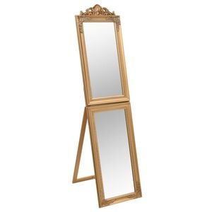 vidaXL Miroir sur pied Dor&eacute; 40x160 cm