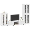 vidaXL Ensemble meuble TV FLORIN Blanc brillant Bois d'ing&eacute;nierie
