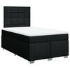 vidaXL Sommier à lattes de lit avec matelas Noir 120x200 cm Tissu