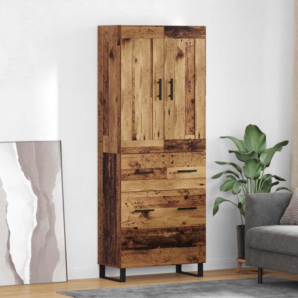 vidaXL Haut Armoire Bois ancien 69,5 x 34 x 180 cm Bois d'ing&eacute;nierie