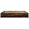 vidaXL Cadre de lit sans matelas ch&ecirc;ne fum&eacute; 200x200 cm bois ing&eacute;nierie