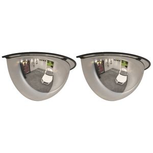 vidaXL Miroirs de circulation en demi-d&ocirc;me 2 pcs &Oslash;40 cm Acrylique