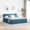 vidaXL Lit de Rangement avec matelas Bleu fonc&eacute; 100 x 200 cm