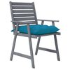 vidaXL Chaises &agrave; manger d'ext&eacute;rieur et coussins lot de 4 Acacia massif