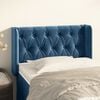 vidaXL T&ecirc;te de lit avec oreilles Bleu Fonc&eacute; 83x16x78/88 cm Velours