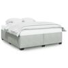 vidaXL Cadre de lit sans matelas gris clair velours