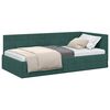 vidaXL Cadre de lit d'angle Vert fonc&eacute; 100 x 200 cm Velours