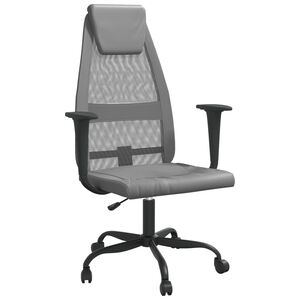 vidaXL Chaise de bureau réglable en hauteur gris